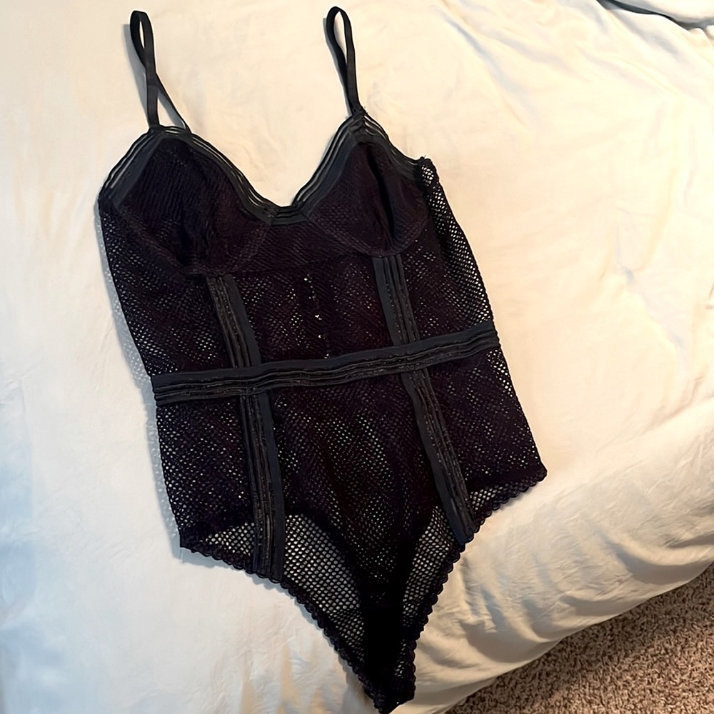 NWT Navy Lace Bodysuit